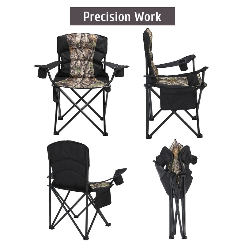 MaiuFun Oversized Camping Chair Folding Heavy Duty Quad Outdoor Large