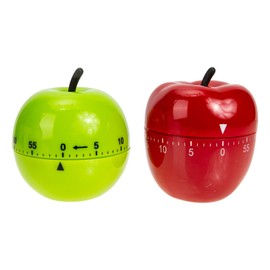 HOLIDYOYO 2piezas Temporizador De Cocina Mecánico Recordatorio De Estudio Y Cocina Temporizador Decorativo De Manzana para Gestión del Horneado Y Pruebas Diseño Atractivo Y Sonido