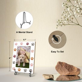 HONPHAX Dog Cat Picture Frame, Dog Cat Mom Gifts for Pet Owner Photo Frame, Pet Picture Frames 4 x 6 Photo/FrameS15