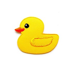TH Cute Animal Yellow Little Duck Logo Cartoon DIY Embroidered Sew on Iron on Patch for Backpacks Jeans Jackets Clothing