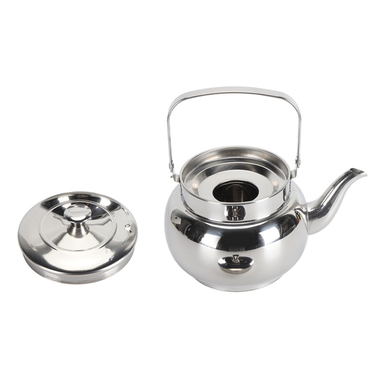 Stainless Steel Teapot with Removable Filter Metal Tea Kettle Coffee