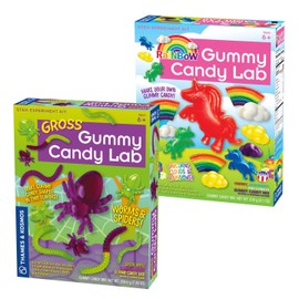 Thames & Kosmos Gummy Candy Experiment Kits | 2-Pack Bundle | Rainbow Gummy Candy Lab & Gross Gummy Candy Lab | Sweet Science STEM Activity Kits | Make Your Own Awesome Gummy Candies | Learn Chemistry