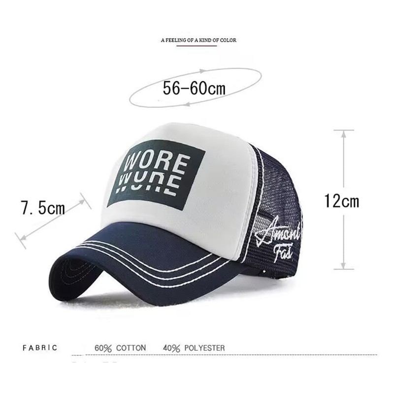LOJAX Men's Mesh Cap, Summer, Baseball Hat, Women's, Breathable, Stylish,