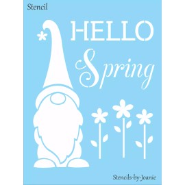Stencils by Joanie Joanie Stencil Gnome Fairyland Secret Garden Hello Spring DIY Scandinavian Signs