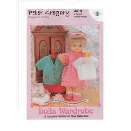 Peter Gregory Baby Dolls Knitting Pattern Booklet Dolls Wardrobe AK11 Outfits
