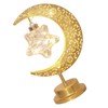Tabletop Moon Lamp Iron Openwork Pattern LED Hanging Moon Shape