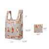 Wrapables Small JoliBag Collection Reusable Shopping Bag, Lounging Foxes
