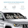 Funny Skull Car Windshield Sunshade for Big Cars, Skeleton Sun