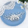 YBSHIN Wedding Hair Accessories for Women Pearl Silver Bridal Hair