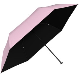 Knirps Ultra US.050 Slim Manual Pocket Umbrella - Ultra Light and Flat - Storm Resistant - Windproof - 21 cm, Rose With Black Coating