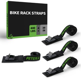 Bike Rack Straps, Suitable for All Bicycle Racks | 4 Pieces | Length 39 in | Width 0.8 mm | 440 lbs Load Capacity | clamp Lock, Lashing Strap for roof Rack, Electric Bicycle, Kayak Lashing Strap
