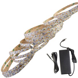 LEDUPDATES 24V UL Listed S Shape LED Strip Lights 2835 Zig zag Pattern Turning Capable Non-Waterproof for Sign Project Hobby 7.2w/m + UL Listed 24v Power Supply (3500K (Warm White))