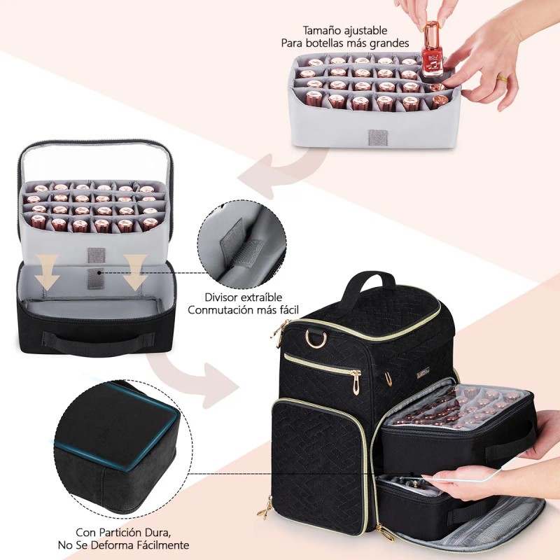 Estuche Profesional Organizador Esmaltes Maletines Maquilla