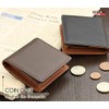 Abies Lambskin Cowhide Box, Coin Purse, Made in Japan, Black