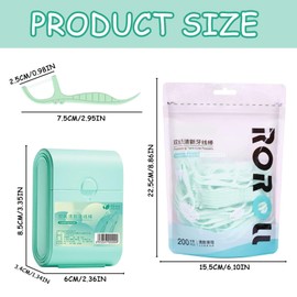 AYNKH 252 Zahnseide Stick, Reisezahnseide, Minz-Doppelzahnseidensticks, Einweg-Zahnseide mit Fächern, Multifunktionale Zahnreinigungswerkzeuge, tragbare Zahnseide, Mundreinigungszahnseidensticks