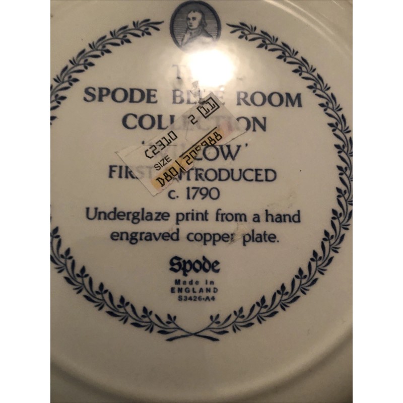 Spode Vintage SPODE BLUE ROOM Collection Dinner Plate "WILLOW" Blue