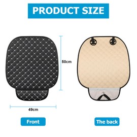 JNNJ Pack of 2 Seat Cushion Car Front Seats, Car Seat Cushion Seat Covers Avec Fond Antidérapant, Non-Slip Car Seat Protector, for Car Front Seat (White)