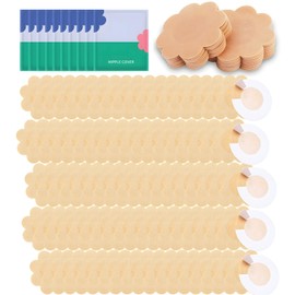 UEGDVDSK 200pk Cubre Pezones Desechables para Mujer, Nipple Cover diámetro 6MM, Cubre Pezones para Mujer Invisible Transpirable, Redonda, Uso Durante Todo el año