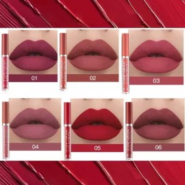 Set de 6 labiales Handaiyan Z Lápiz Labial color rosa mate