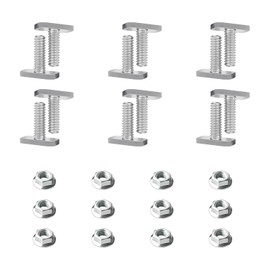Hammer Head Screws M10 x 25 mm, Pack of 12 Anchor Rail Screws Stainless Steel A2-70 with Flange Nuts Fixing, for Photovoltaic Mounting Rail, PV Systems