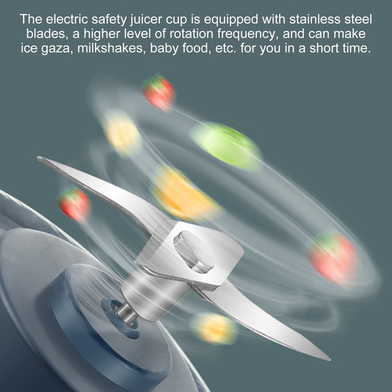 Electric Juicer Cup 300ML 1200mAh Battery One Click Operation USB