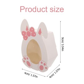 Fogcosy 10 Pcs Easter Treat Boxes with Egg Window - Pink Blue Bunny Ear for Cookie Goodie Candy Sweet Party, Easter Party Boxes for Easter Egg Hunts Picnics Gift Box Party Favours