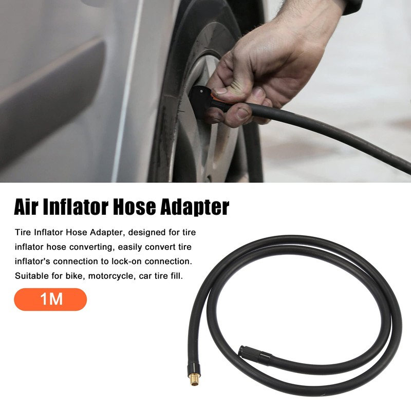 QUARKZMAN Car Tyre Inflator Extension Hose 1 cm Chuck Adapter