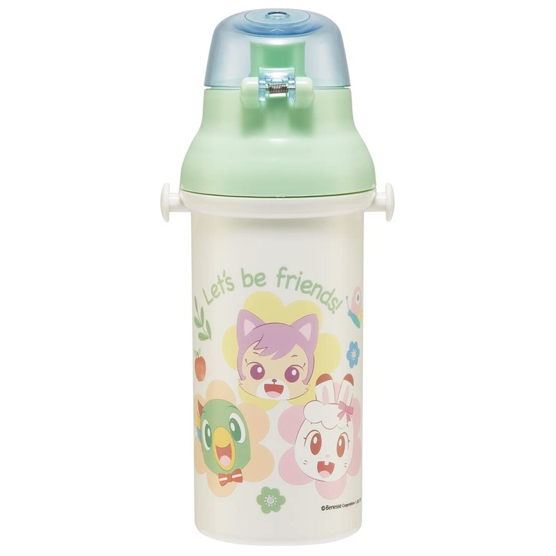 Skater PSB5SANAG-A Shimajiro Water Bottle, 16.9 fl oz (480 ml),