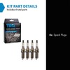TRQ Iridium Spark Plugs Engine Tune Up Ignition Kit 4
