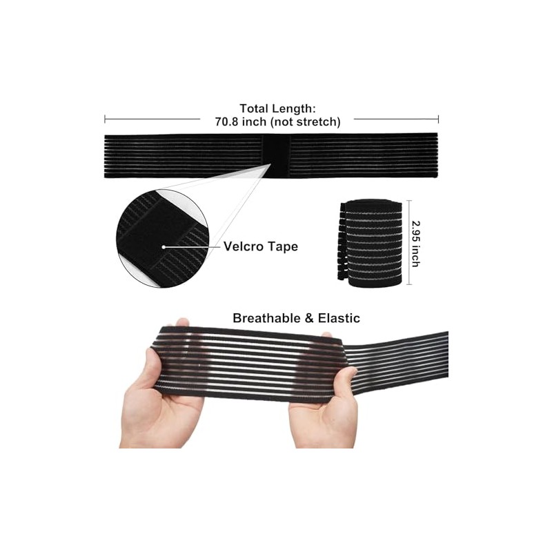 2 x Extra Long Elastic Knee Pads for Legs, Calves