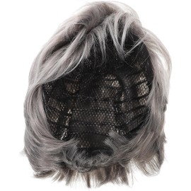 VOSAREA Peluca Corta para Hombre Gris Peluca de Cosplay y Anime Cabello Sintético Tupé Compacto para Fiesta y Disfraz Versátil y Ligera