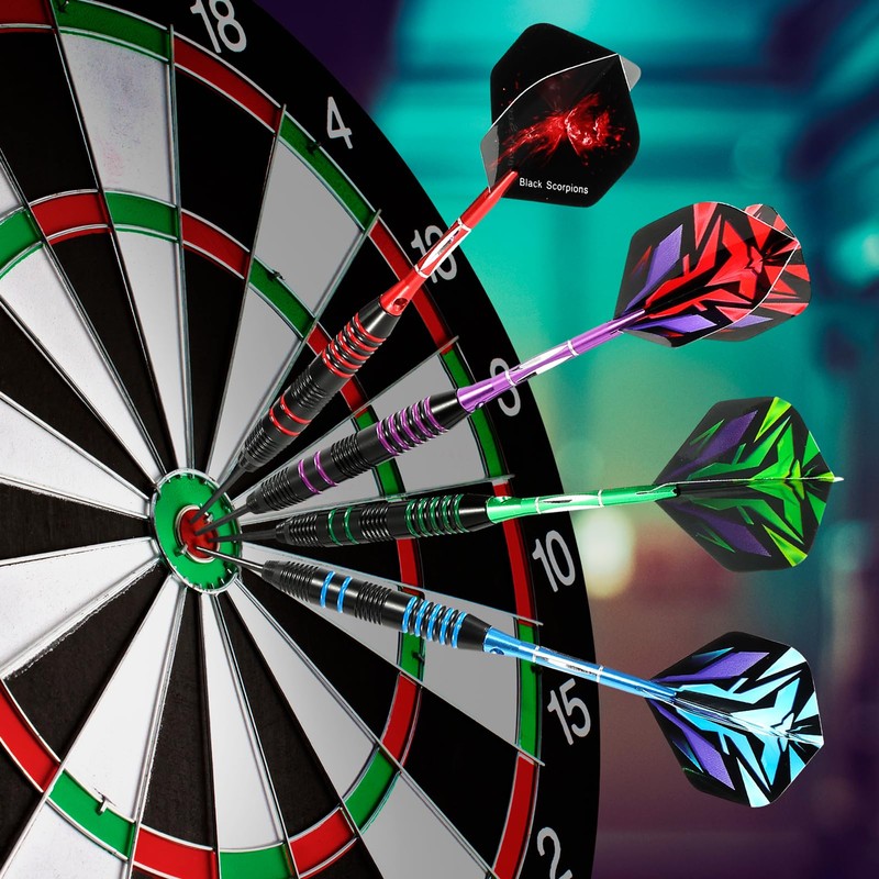 WINSDART Steel Tip Darts 12 Pack Set with Nonslip Iron