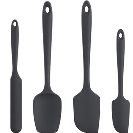 U-Taste Juego de Espátula de Silicona Resistente al Calor de 600 Grados Fahrenheit (Negro)