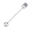 Metal Hoeny Dipper, Stainless Steel Drizzle Spoon, Solid Honey Stick,