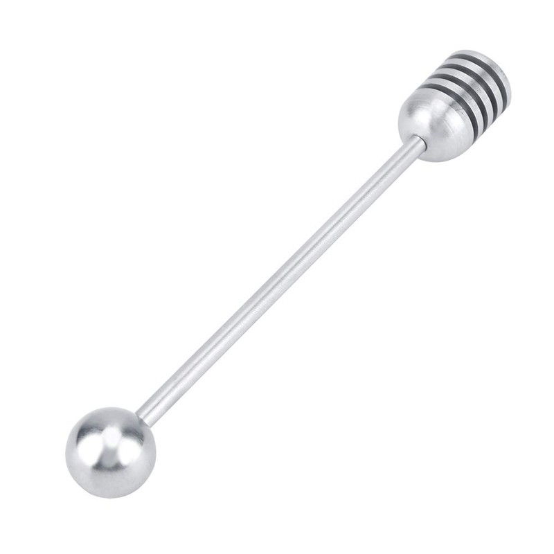 Metal Hoeny Dipper, Stainless Steel Drizzle Spoon, Solid Honey Stick,