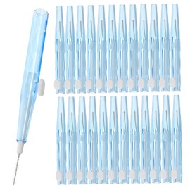 OUNONA Cepillo Interdental para Encías Azul 40 Piezas, Limpieza entre Dientes y Encías, Agarre Cómodo, Uso en Casa y Oficina