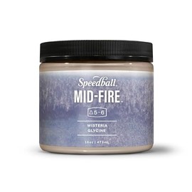 Speedball Mid-Fire Glaze, Wisteria, 16 Ounce Jar for Pottery and Ceramics