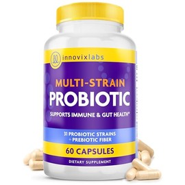 InnovixLabs Multi Strain Probiotics for Women & Men - Probiotic Supplement - 50 Billion CFU - Gut Health, Immune Support, Digestion, Lactobacillus Aci