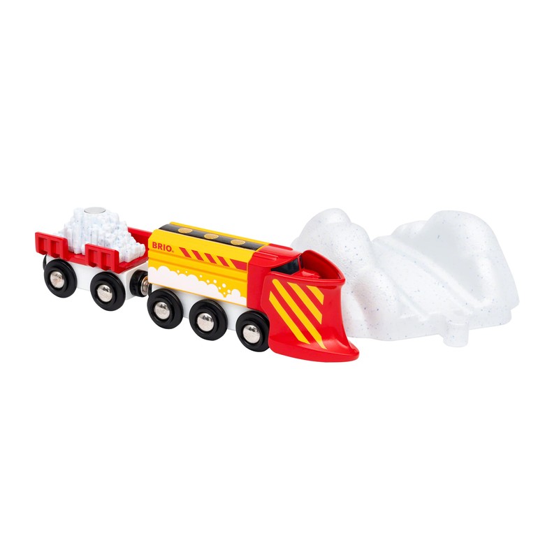 BRIO World Christmas Snow Plow Train for Kids Age 3