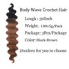 30 Inch Body Wave Crochet Hair 3 Packs Synthetic Curly