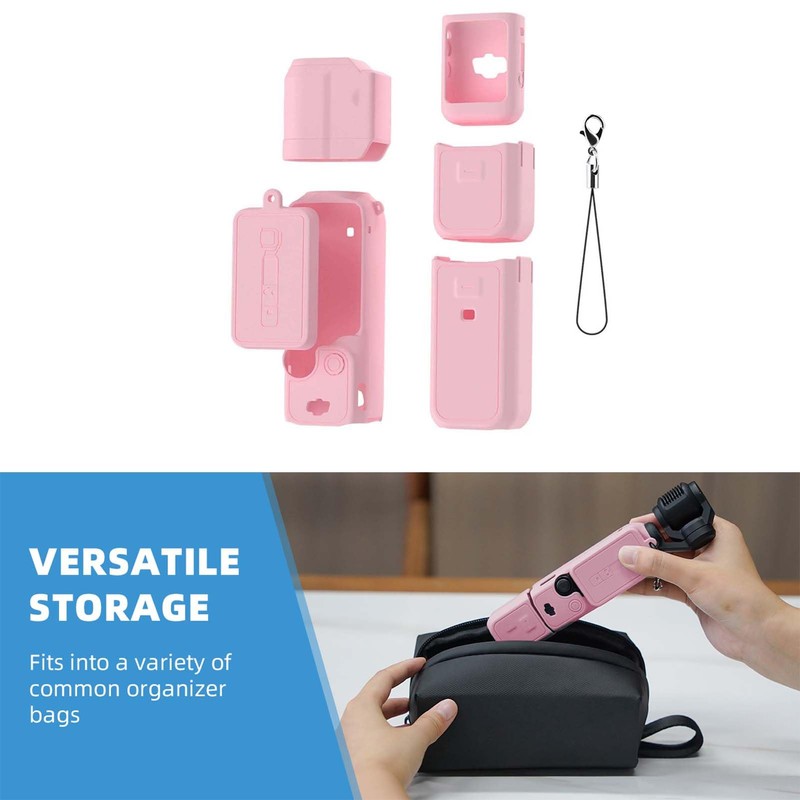 for Pocket 3 Silicone Cover, All-in-One Protective Case with Lens