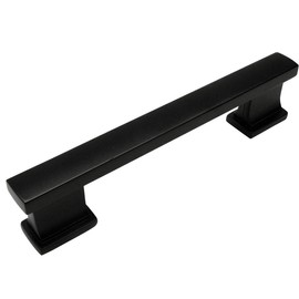 Cosmas 25 Pack 702-96FB Flat Black Contemporary Cabinet Hardware Handle Pull - 3-3/4" Inch (96mm) Hole Centers