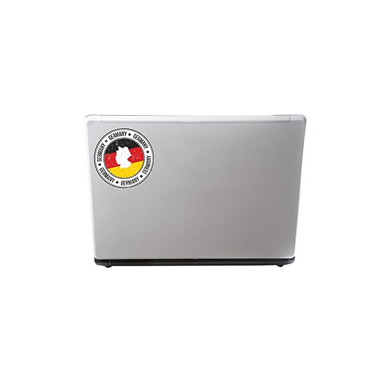 DestinationVinyl 2 x Germany German Flag Map Sticker, 10cm x