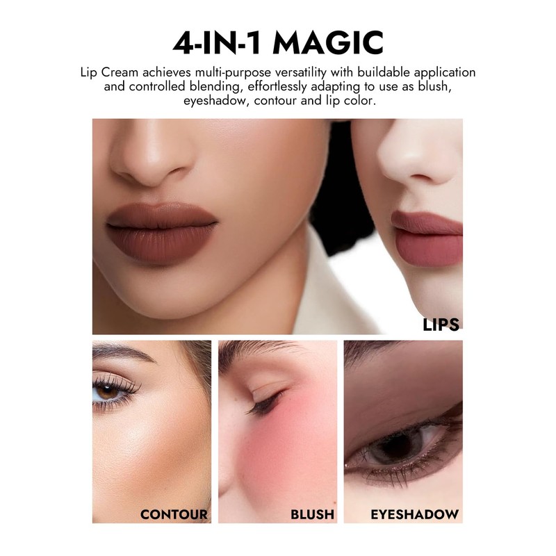 YOUNG VISION Velvet Matte Liquid Lipstick Long Lasting, 4-in-1 Multi-Use