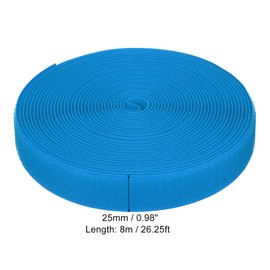 PATIKIL 26.25 Feet Carpet Marker Strips, Nylon Carpet Strips Spots Hook Tape for Classroom Floor Decoration Teacher Education Social Distance, Blue