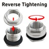 PDETVEO 2PCS 1" Water Tank Connector, Stainless Steel Bulkhead Fitting