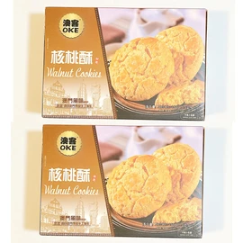 OKE Walnut Cookies, Macau Style, 5.3 oz, Pack of 2