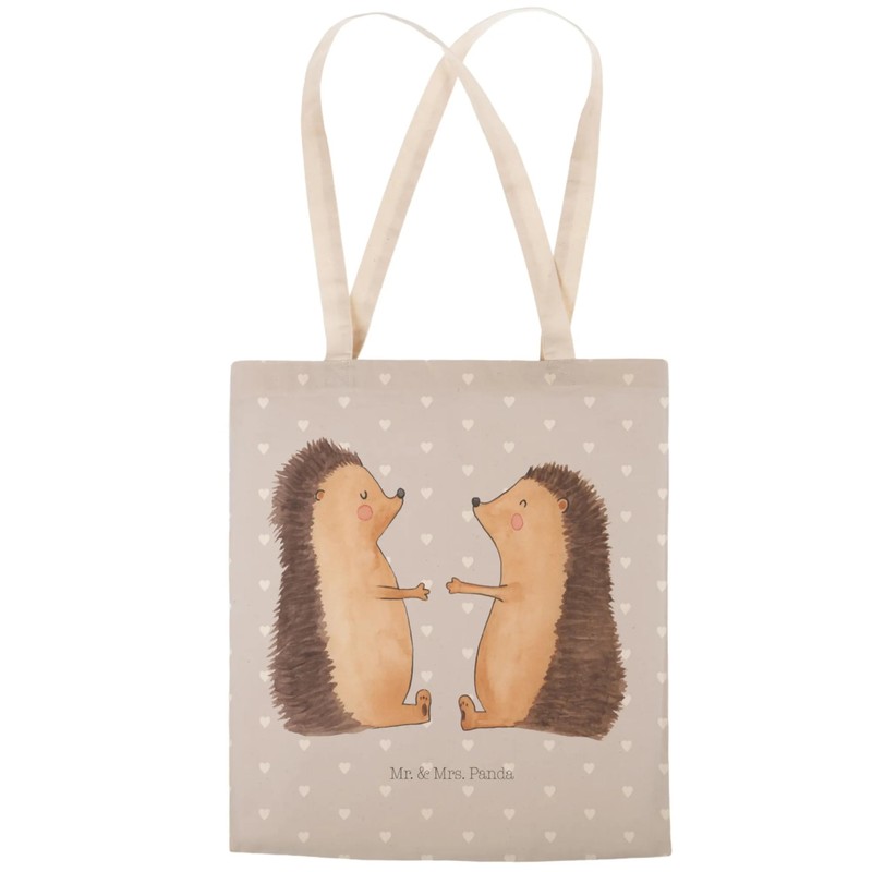 Mr. & Mrs. Panda Hedgehog Love Shopping Bag, gray