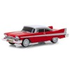 Greenlight 1958 プリムス・フューリー レッドとホワイトトップ イービルバージョン (ブラックアウトウィンドウ) クリスティン (1983) 1/64 ダイキャストモデルカー