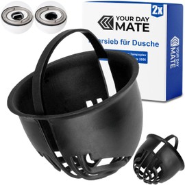 Hair Strainer for Shower, Pack of 2, Black, Compatible with Viega Tempoplex for Series from 2001-2006, Replacement Immersion Pipe Hair Catcher Shower for Model 6958.96, 625 221, Hair Filter Strainer